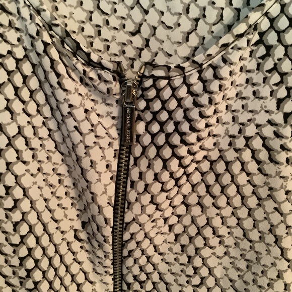 Michael Michael Kors Sleeveless Blouse Black White Size Large - Picture 3 of 12